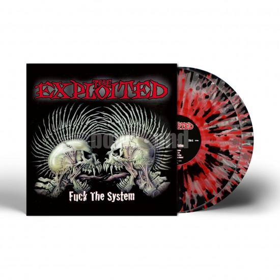 THE EXPLOITED - FUCK THE SYSTEM (GATEFOLD, 2LP CLEAR WITH RED & BLACK SPLATTER VINYL)