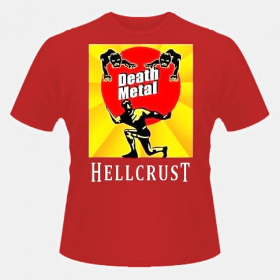 HELLCRUST - DEATH METAL - RED - TSHIRT