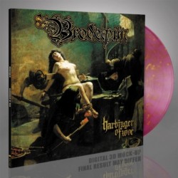 BRODEQUIN - HARBINGER OF WOE (GATEFOLD TRANSPARENT VIOLET VINYL WITH YELLOW SPLATTER)
