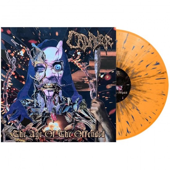 CADAVER - AGE OF THE OFFENDED (ORANGE WITH SILVER AND BLUE SPLATTER VINYL)