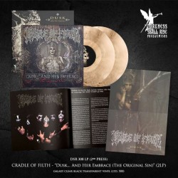 CRADLE OF FILTH - DUSK AND HER EMBRACE - THE ORIGINAL SIN (GATEFOLD, 2LP GALAXY CLEAR BLACK TRANSPARENT VINYL)