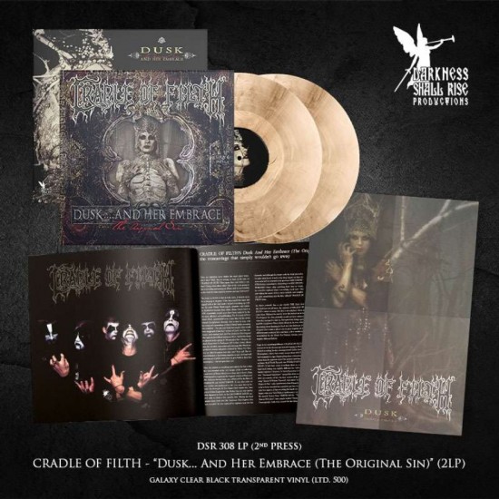CRADLE OF FILTH - DUSK AND HER EMBRACE - THE ORIGINAL SIN (GATEFOLD, 2LP GALAXY CLEAR BLACK TRANSPARENT VINYL)