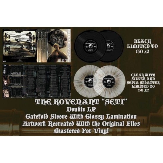 THE KOVENANT - SETI (GATEFOLD, 2LP CLEAR WITH SILVER & SEPHIA SPLATTER VINYL)